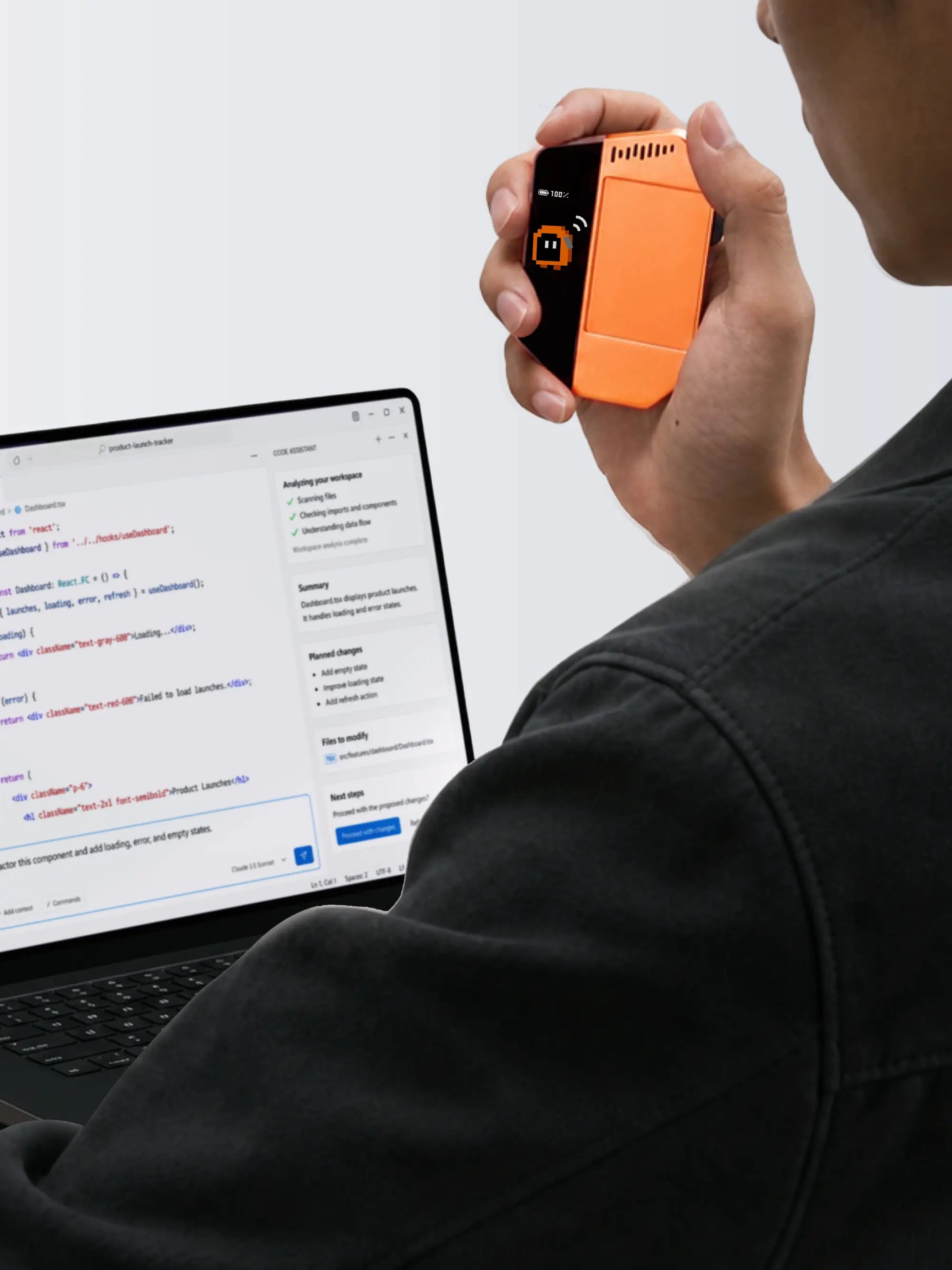 WhisPrompt accelerates detailed AI prompting beside a coding workflow